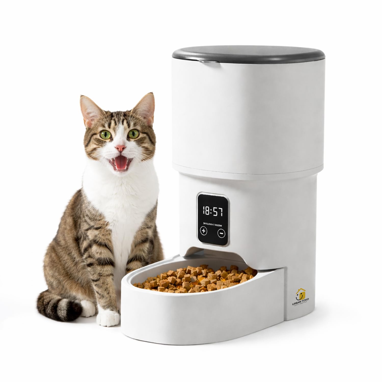 URBAN TOKO Automatic Pet Feeder for Cats & Dogs, 4L