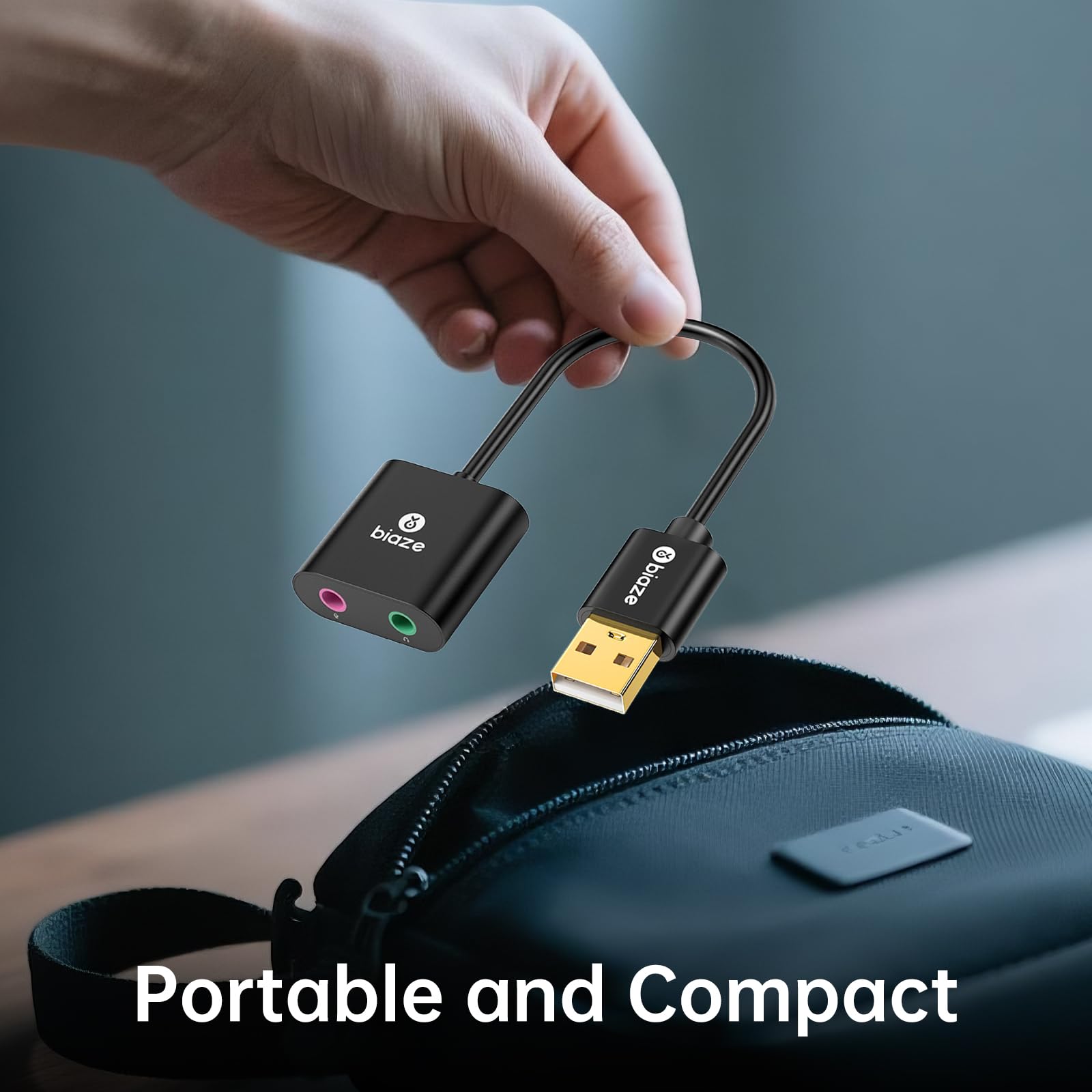 Adaptateur audio USB vers jack 3,5 mm - Carte son externe avec casque et microphone 3,5 mm - Prise TRS vers USB - Compatible avec Windows, ordinateurs portables, ordinateurs de bureau, Windows, Mac