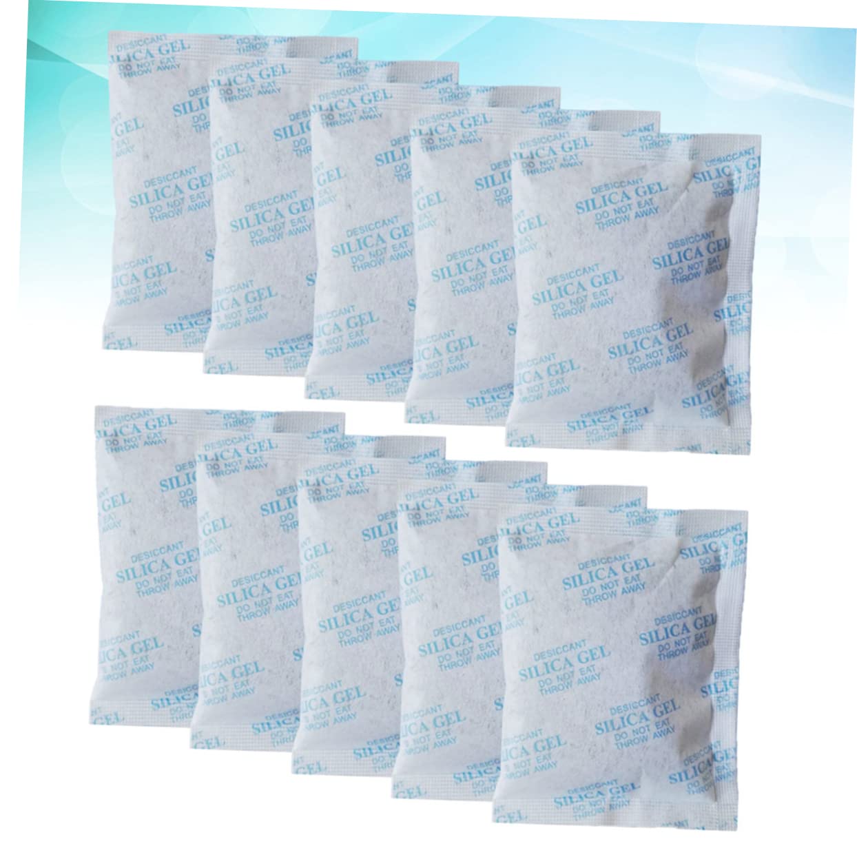 Anneome Lot de 100 Sachets Déshumidificateur Réutilisable en Gel de Silice 10g, Tissu Non Tissé pour Vêtements et Tiroirs, Contrôle D'humidité Condensation