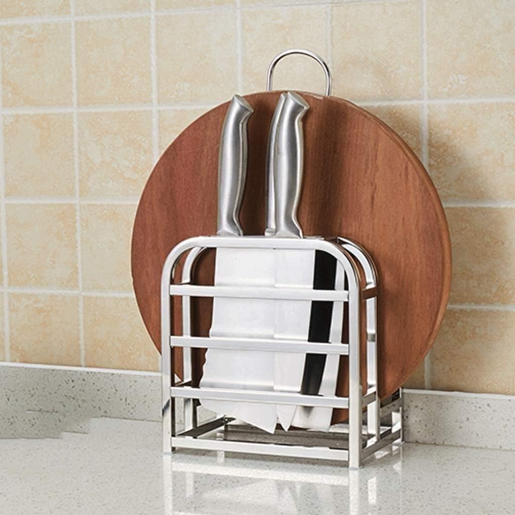Kitchen Stainless Steel Cutting Board Holder Knife Block Tools Organizer Storage Rack
