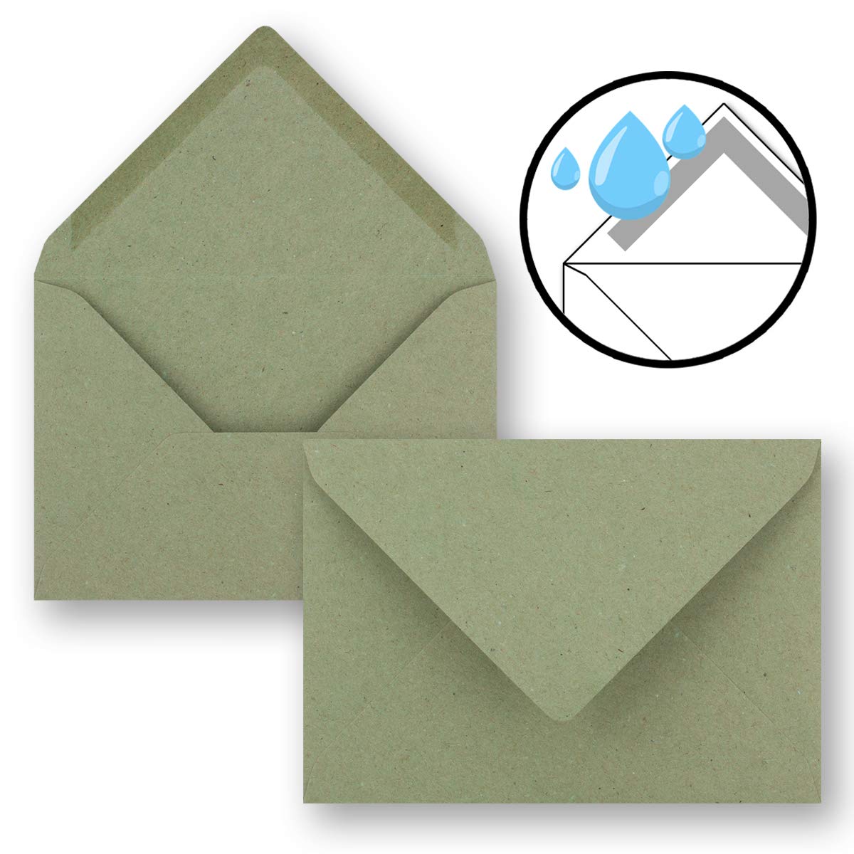 Set Di 5 Biglietti Migliori Auguri In Oro Lucido + 5 Buste Bianche