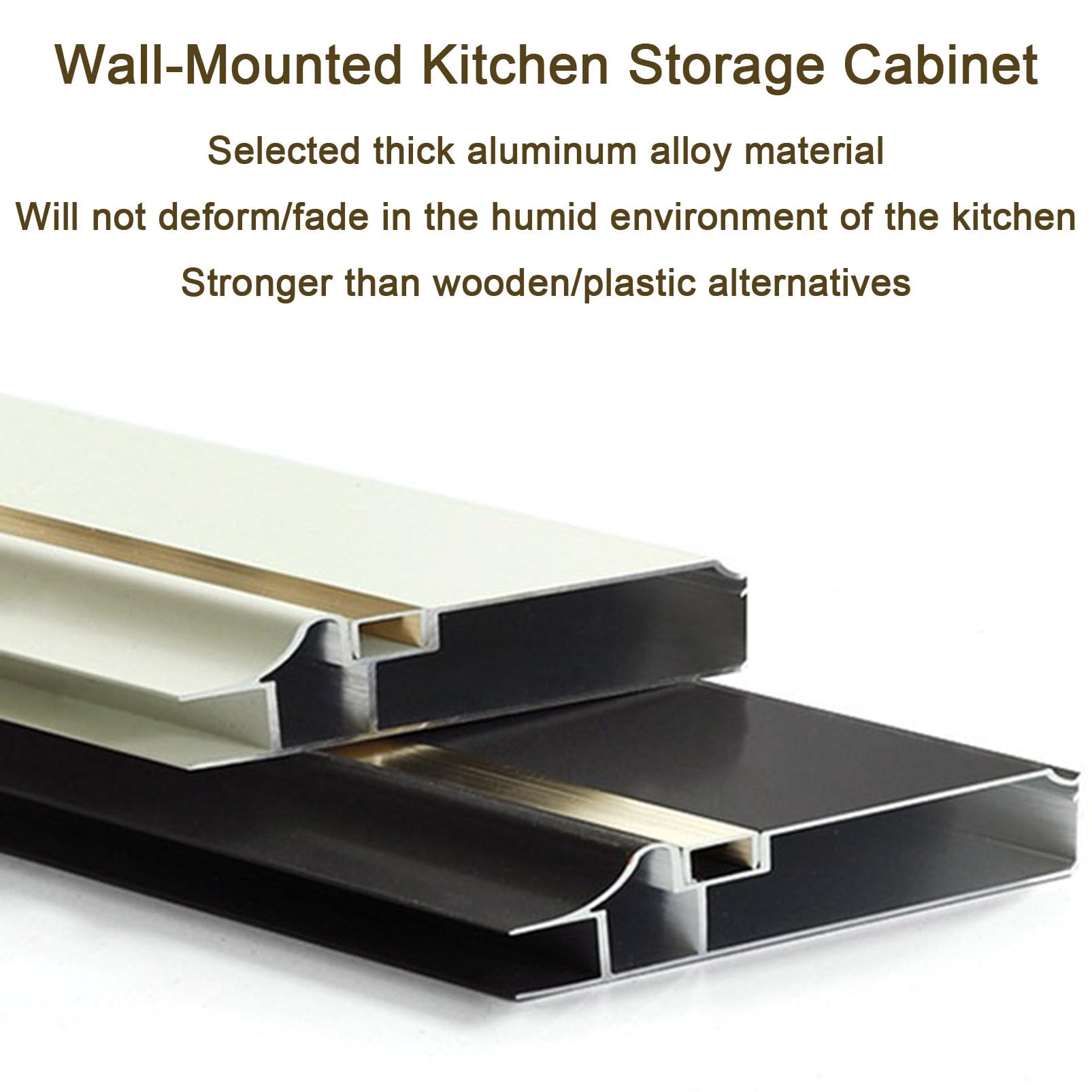 Armoire de Rangement Murale Peu encombrante, Armoire de Garde-Manger de Cuisine avec Porte en Verre trempé, Organisateur Robuste pour épices/Assiettes/Tasses