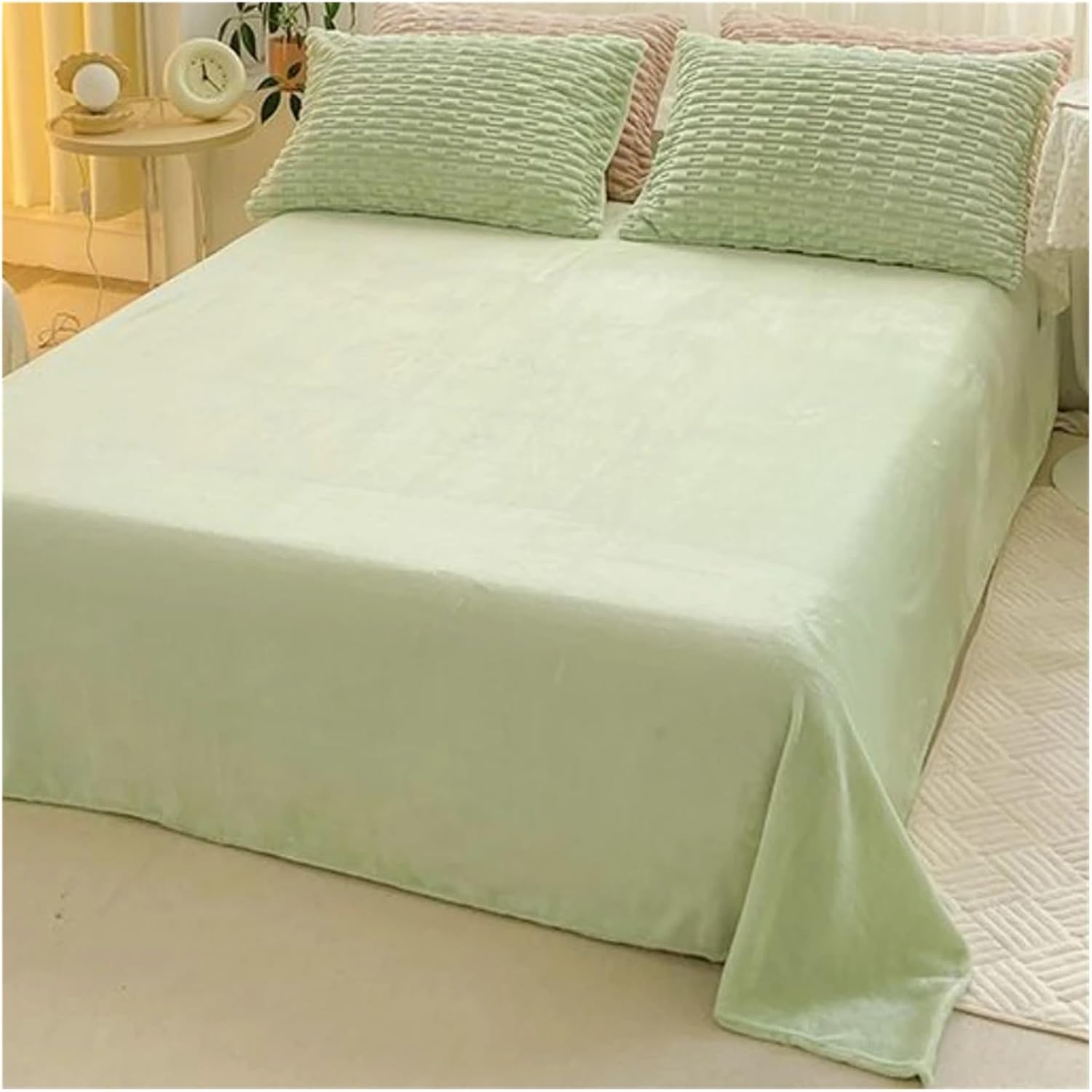 Bed, Winter King Size Bedding Set Home Textile Thickened Warm Plush Duvet Cover Sheet Pillowcase 4-Piece Bed Sheet Duvet Cover Set