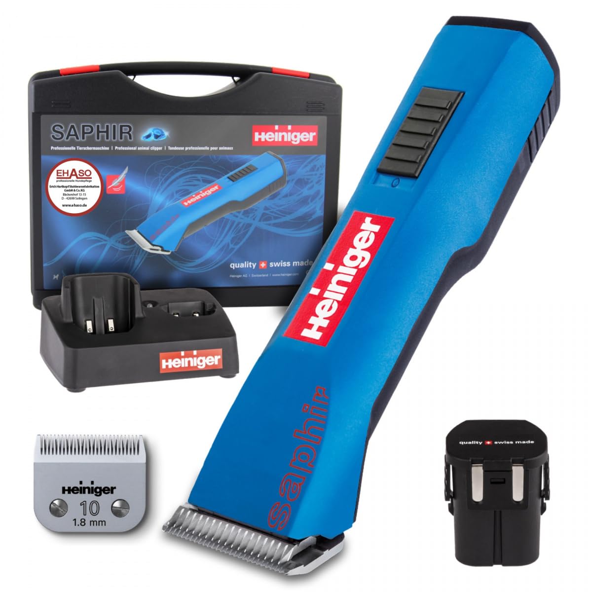 HEINIGER Saphir Bleue Tondeuse sans Fil