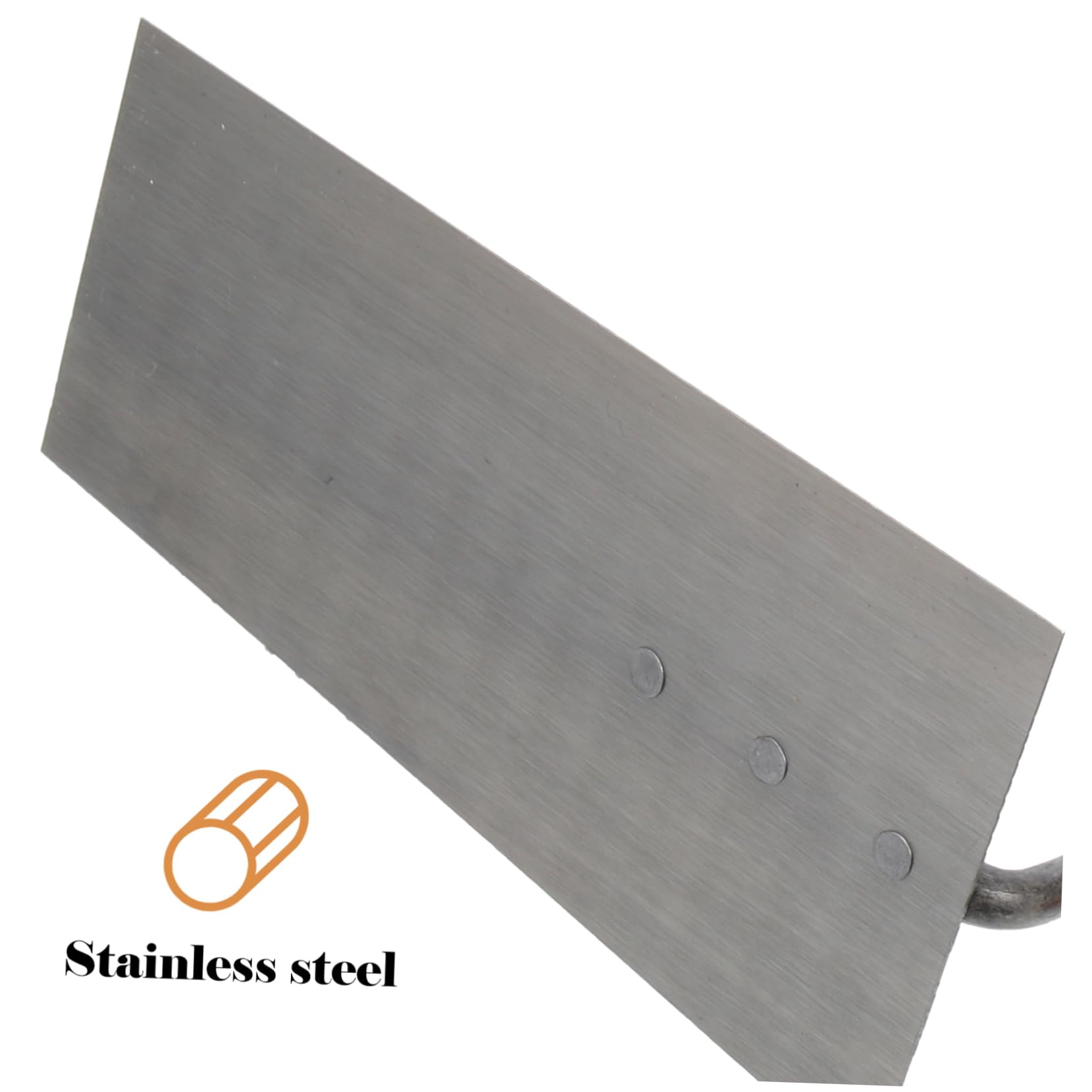 Cazzuola per Finitura in Acciaio Inox 5 Pezzi Rivetti | Impugnatura in Legno, per Calcestruzzo e Stucco, Utensile Professionale da Muratura