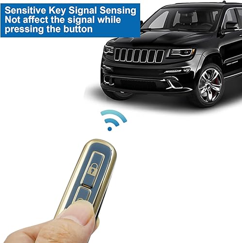 Miniatura 3 de 2 fundas para llavero Volvo XC90 XC60 S60 XC40 sin llave, cubierta completa, carcasa de TPU a la moda, funda para llave con borde dorado (V