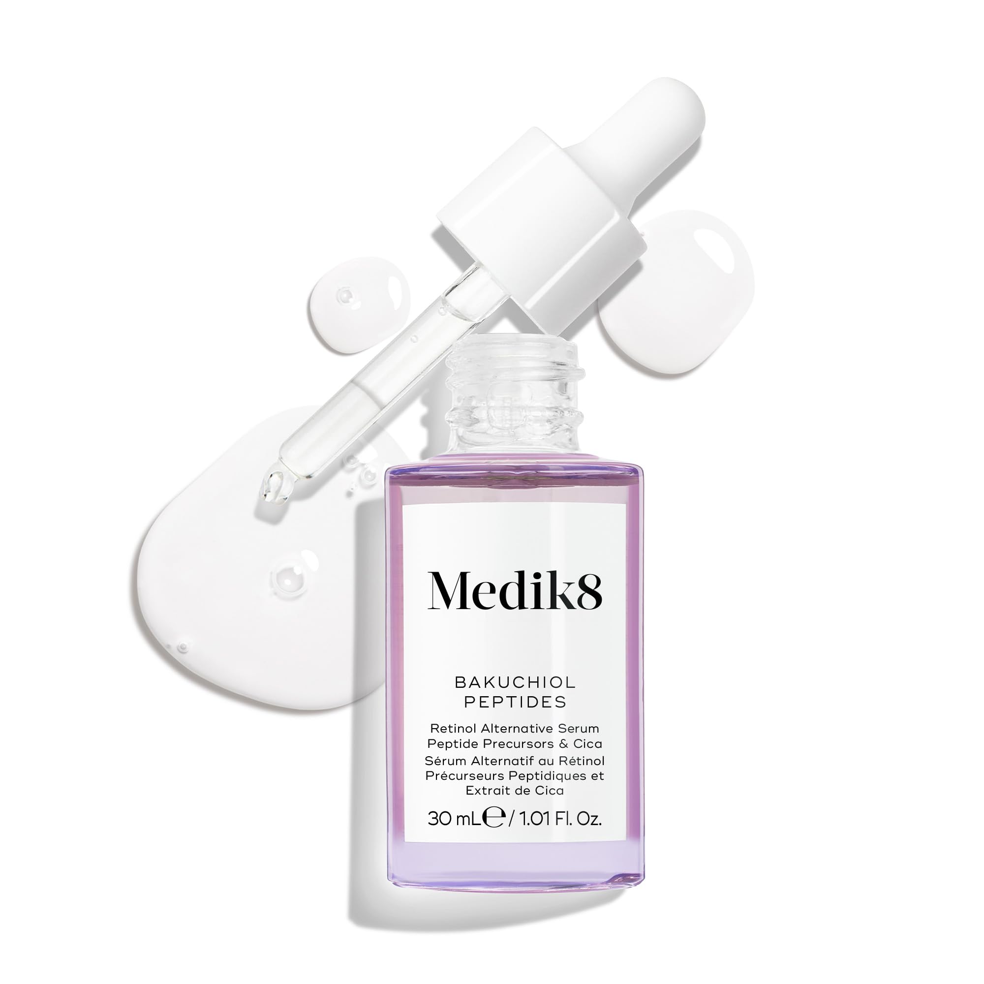 Medik8 Bakuchiol Peptides, Retinol-Alternative – Serum mit Peptiden – 30 ml | 1,25% Bakuchiol – eine pflanzliche Retinol-Alternative, geeignet für die Schwangerschaft, gegen Anzeichen der Hautalterung