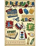 Karen Foster Design Acid and Lignin Free Scrapbooking Sticker Sheet, Preschool Fun