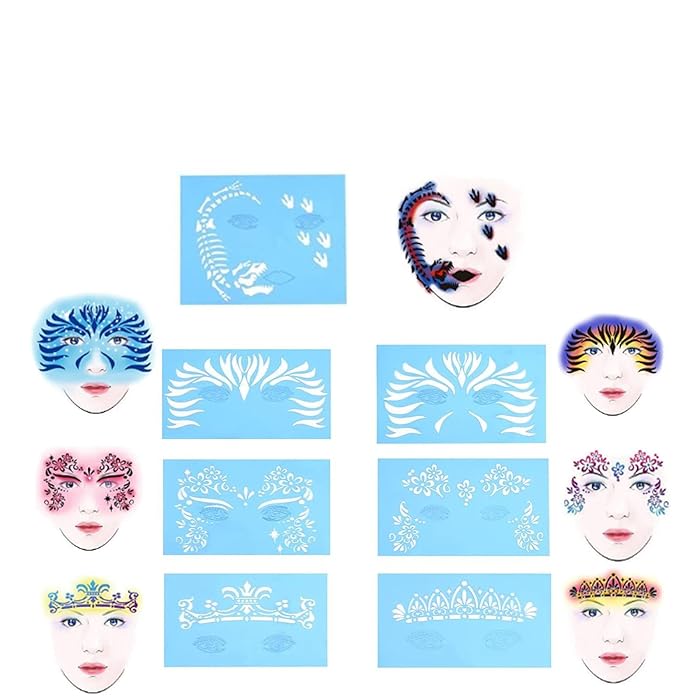 Buy Salmue Face Painting Stencils Face Paint Stencils For Kids And 