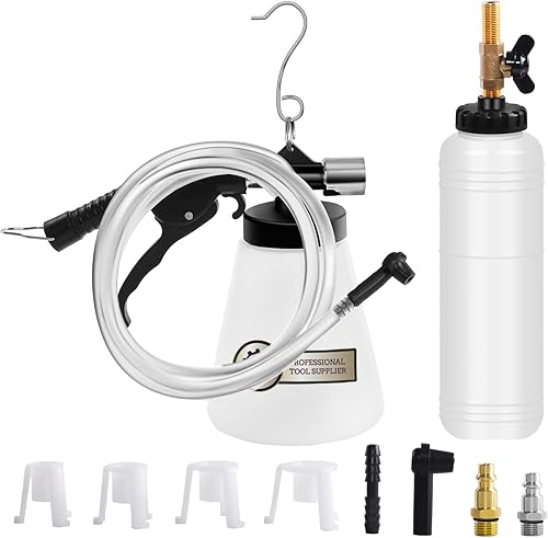 JIFETOR Kit de herramientas neumáticas de purga de líquido de embrague y frenos al vacío, juego de cambio de aceite de freno de automóvil, camión,
