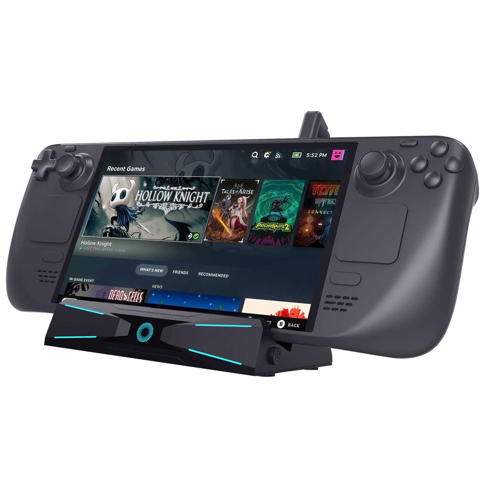 Dock per Steam Deck, Hub 6 in 1 Supporto per dock Steam Deck con 4 porte USB-A 3.0, HDMI, PD 3.0 Caricatore rapido USB-C e porte USB-C di ricarica a piena velocità, Accessori Steam Deck (Nero-2206)