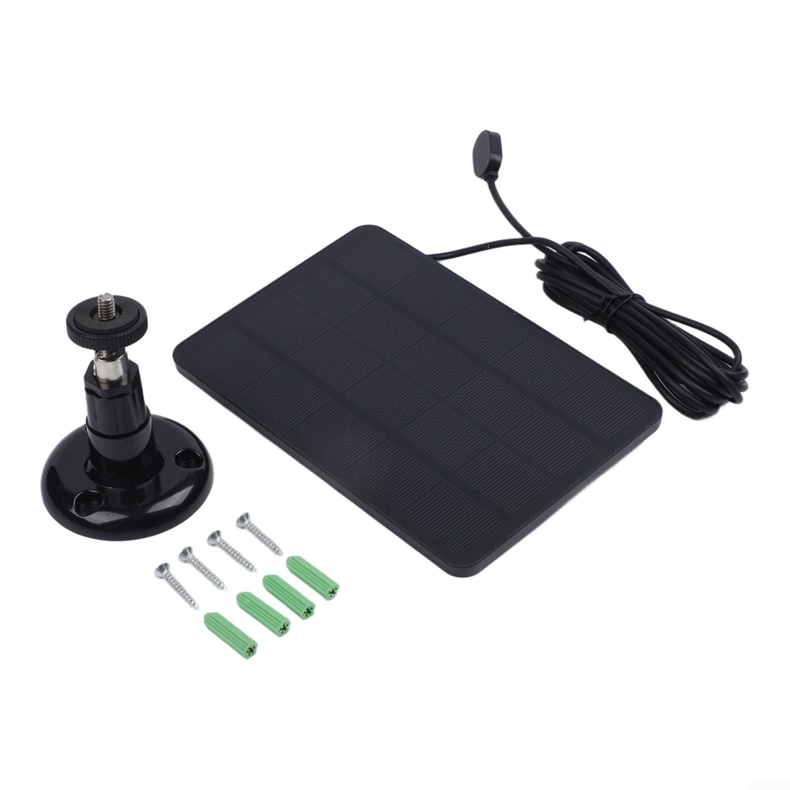 Odporny na warunki atmosferyczne panel słoneczny do kamery bezpieczeństwa Arlo, do użytku na zewnątrz, moduł solarny 4 W, przewód Floodlight Pro 3, 5S (czarny)