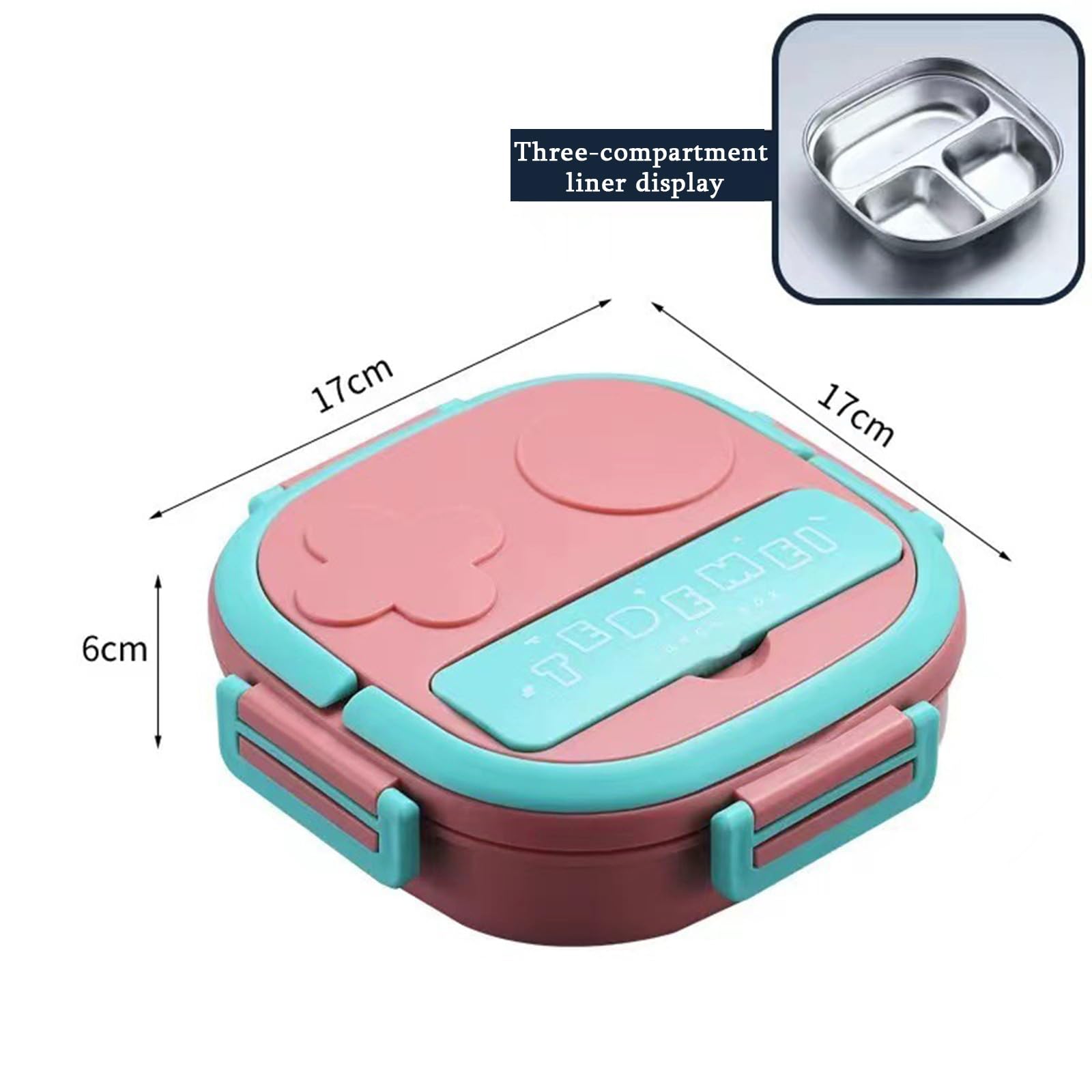 kyaoayo Lunch Box, Bento Box, Lunch Box with Compartments, Stainless Steel Lunch Box, Heatable Lunch Box - Image 2