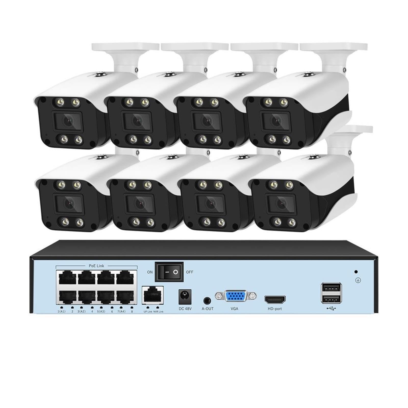 Sistema di telecamere di sicurezza NVR PoE 4K da 8 MP