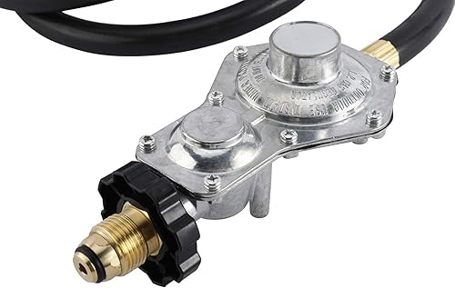 Miniatura 6 de Artilife Manguera reguladora de propano de dos etapas de 10 pies con conexión POL estándar x 3/8 pulgadas hembra para RV, parrilla, generador de