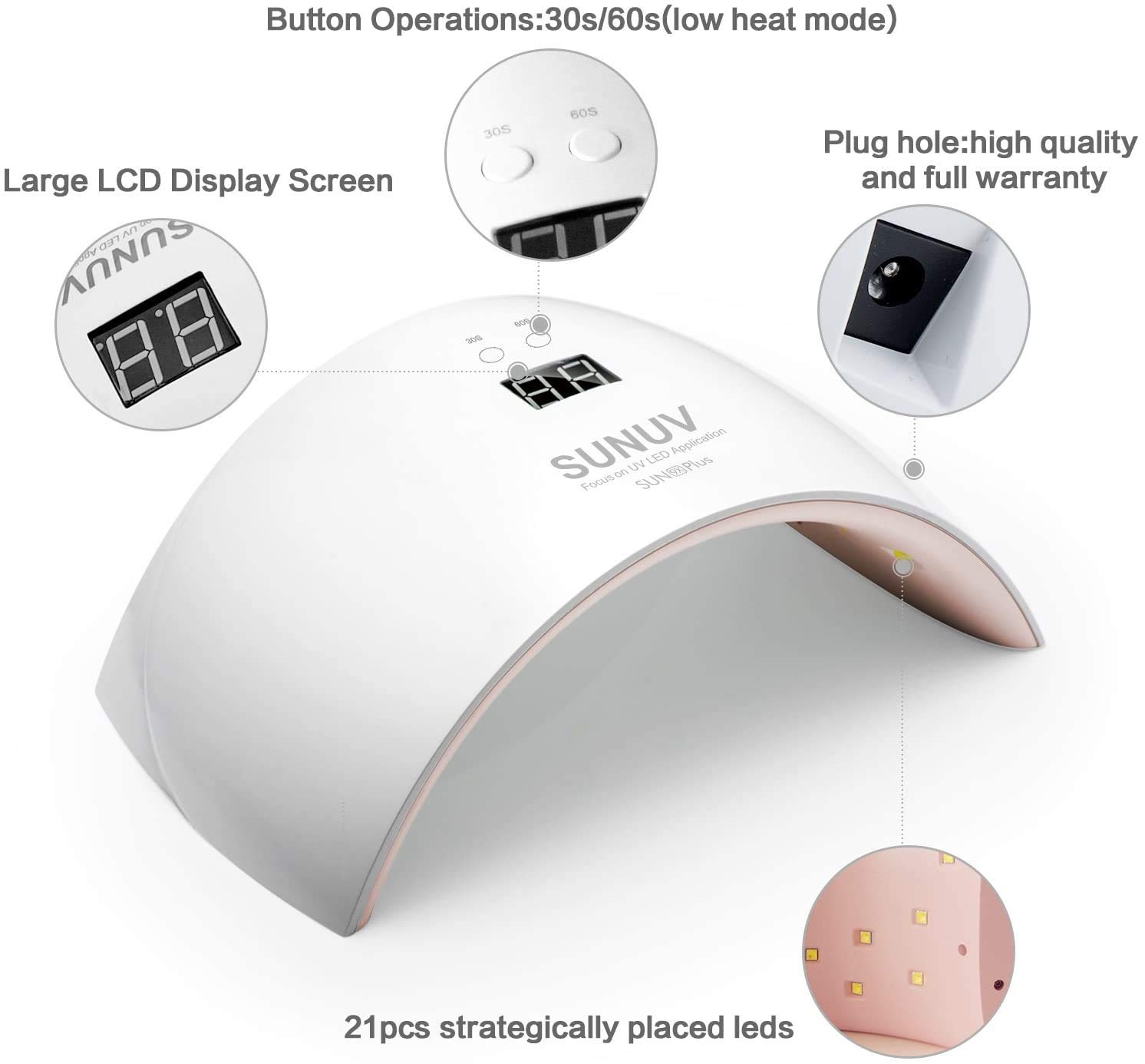 Lampy LED UV do paznokci do żelu do paznokci suszarka do paznokci lampa utwardzająca z 2 timerami czujnik automatyczny cyfrowy wyświetlacz LED wtyczka brytyjska noszenie wygodne