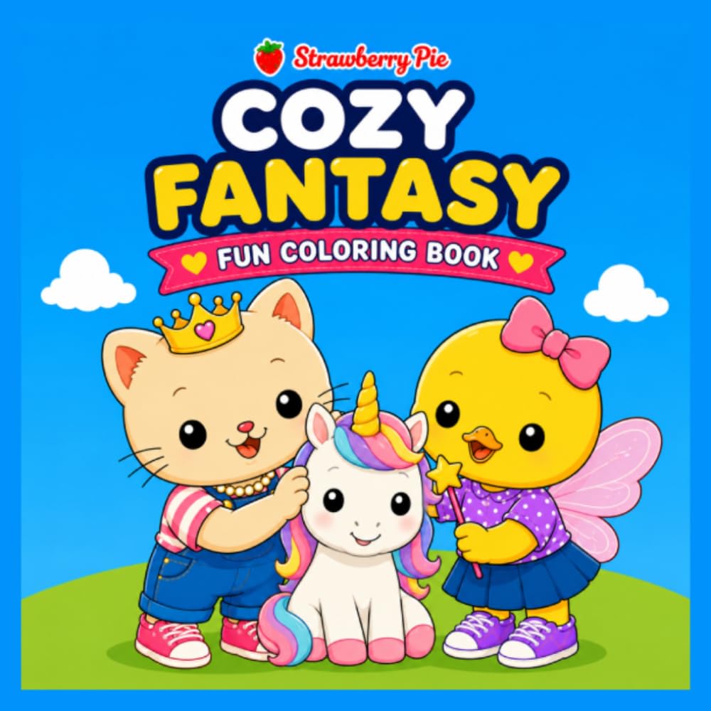 Cozy Fantasy: Cute and Magical Coloring Book for Kids (Queeki & Mimi ADVENTURES)
