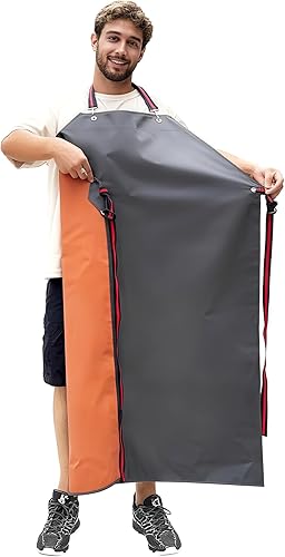 GoldPig Thick Rubber Apron Waterproof, Chemical Resistant, Adjustable Neck & Belt for Dishwashing, Gardening, Butchering