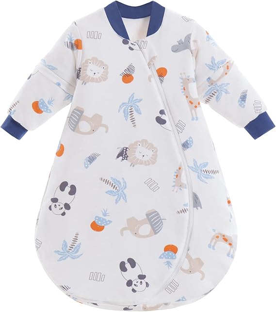 MIKAFEN Nursery,Bedding,Blankets & Swaddlers,Swaddles MIKAFEN Baby Sleeping Bag Long Sleeves Winter 3.5Tog 100% Organic Cotton Sleeping Bag (28-32in/6-18 Months)