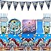 Toy Story 4 Party Set Miotlsy Compleanno Tazza Tovaglioli Piatti Tovaglia Kit di Decorazioni di Compleanno per Baby Shower 10 Ospiti (62 Pezzi)