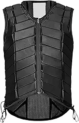 Colete de equitação leve - resistente a impactos, equipamento de segurança equestre de poliéster, 6 tamanhos, design de zíper fácil