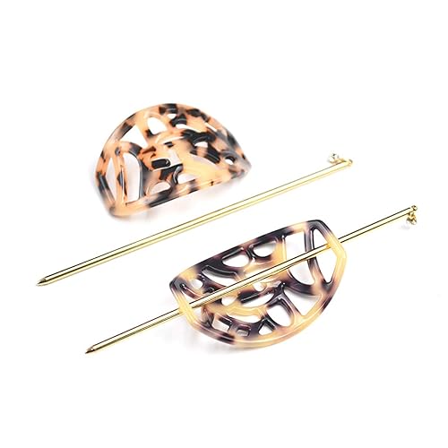 Miniatura 6 de Beaupretty 10 unidades de palillos de pelo vintage de metal cobre horquillas chal con agujero para las mujeres