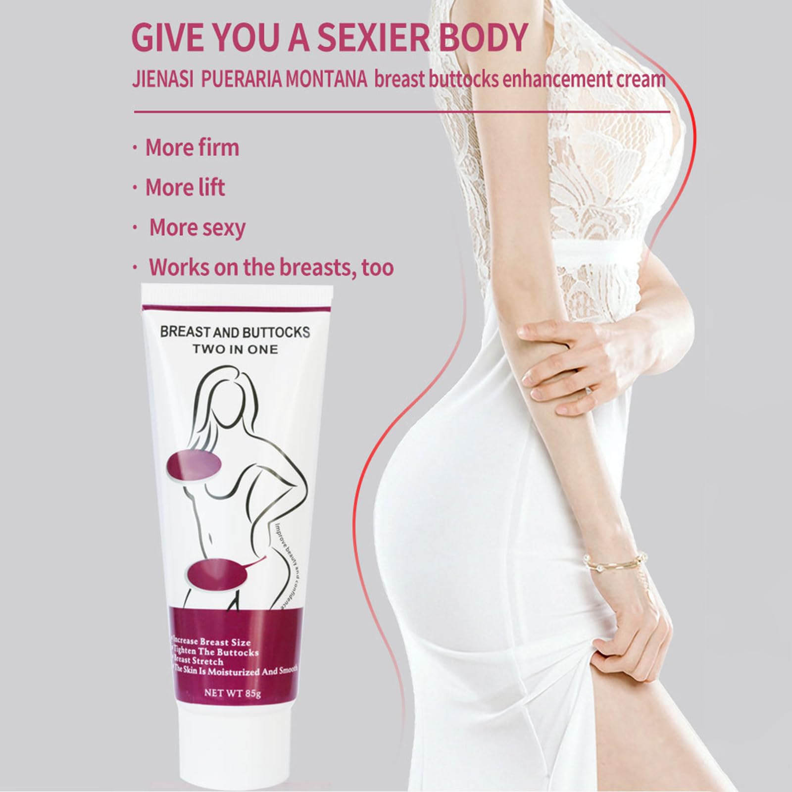 Crème Agrandissement Fesses Et Poitrine EuroCleavage - Naturelle, 100g - Marque Vigini