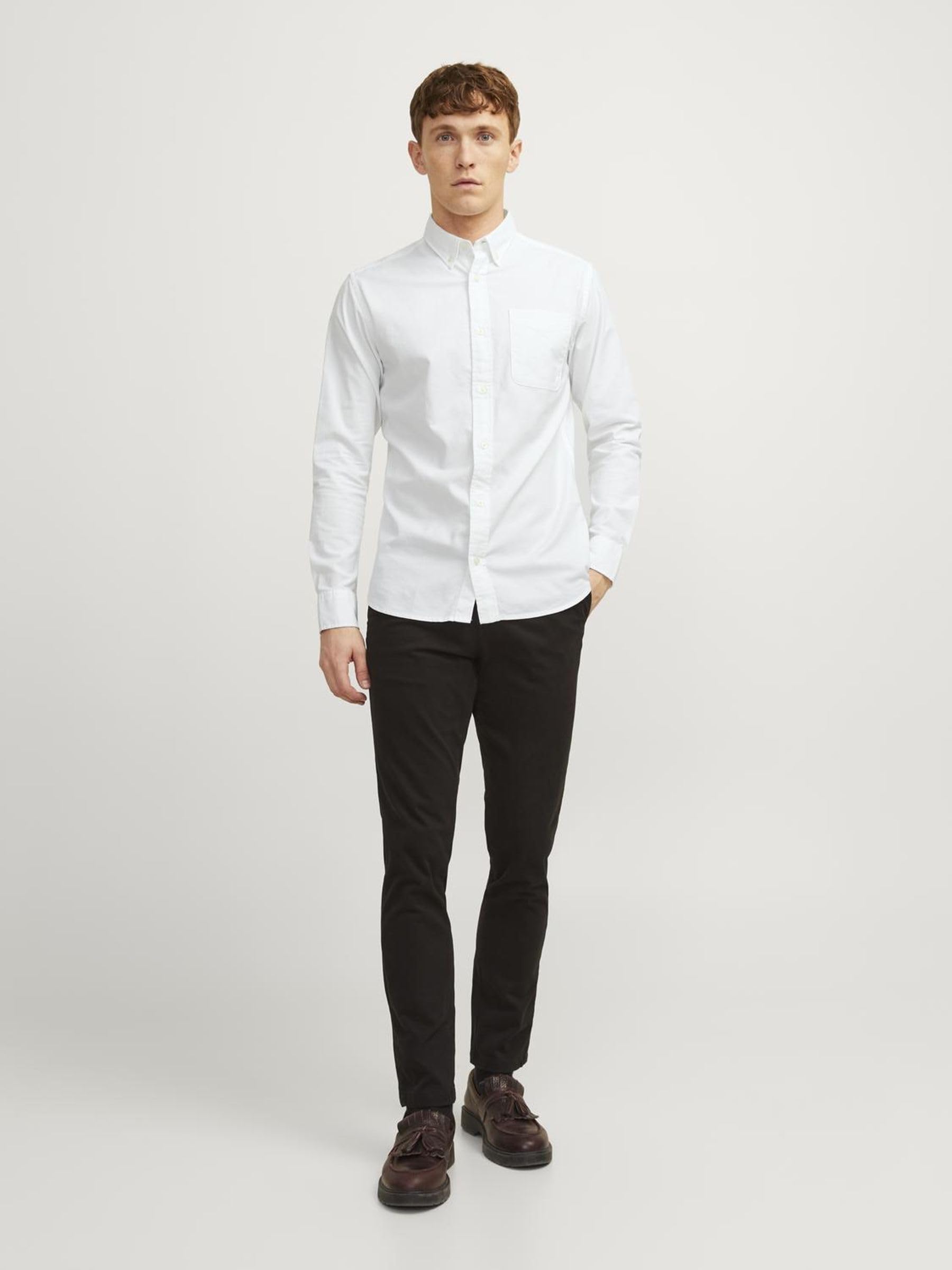 JACK & JONES Jprblubrook Oxford T-shirt L/S Noos Chemise Homme