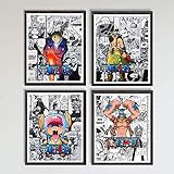 OP Pirate Pirate God Usopp Sanji Chopper Franky Manga Anime Canvas Art Print,8 x 10 Inches,No...