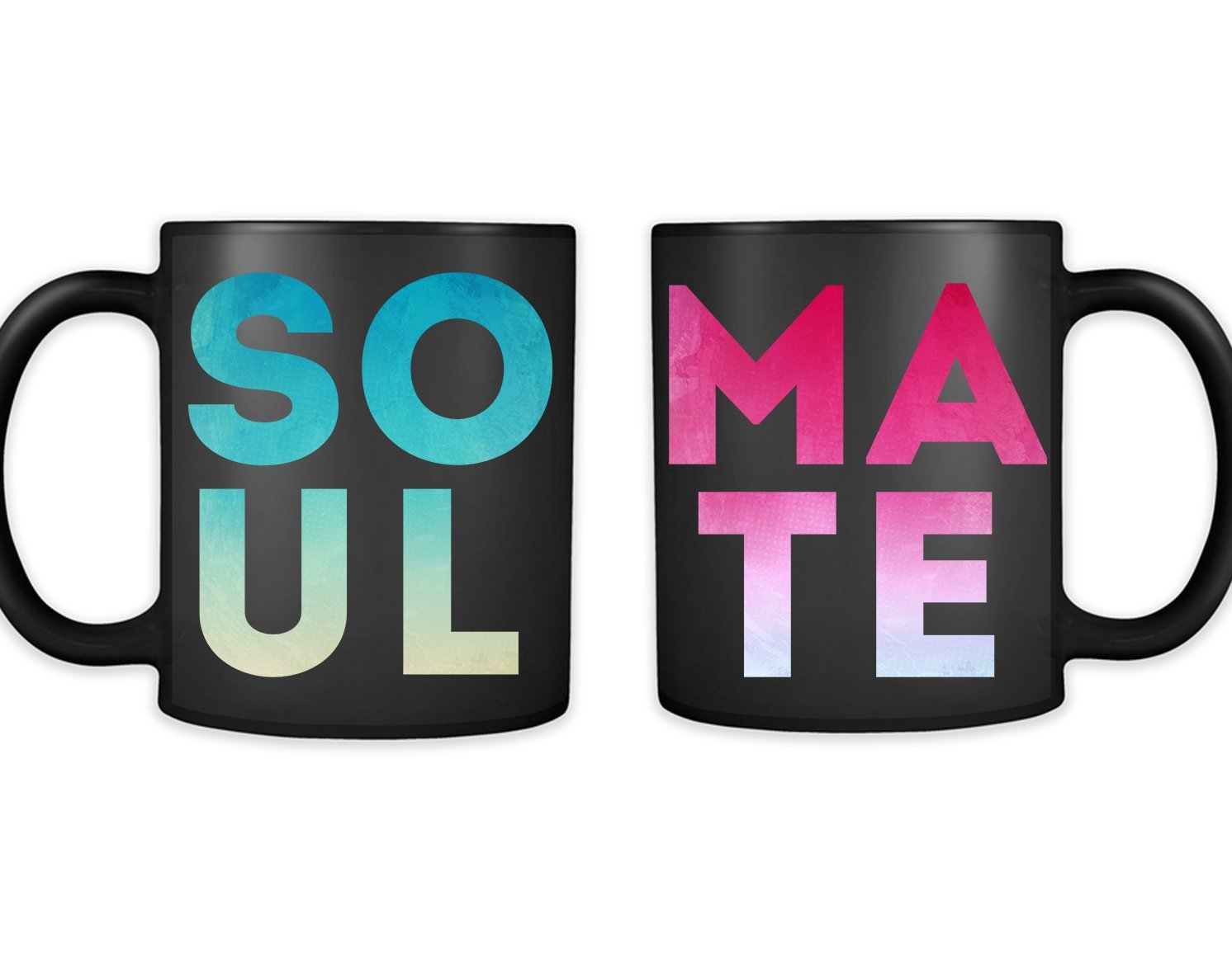 Valentine's Day Mug, Valentine's Day Gift Soul Mate Romantic Valentines Gifts for Couples,Cute,Romantic Anniversary Gifts 11oz Black Coffee/Tea Cup