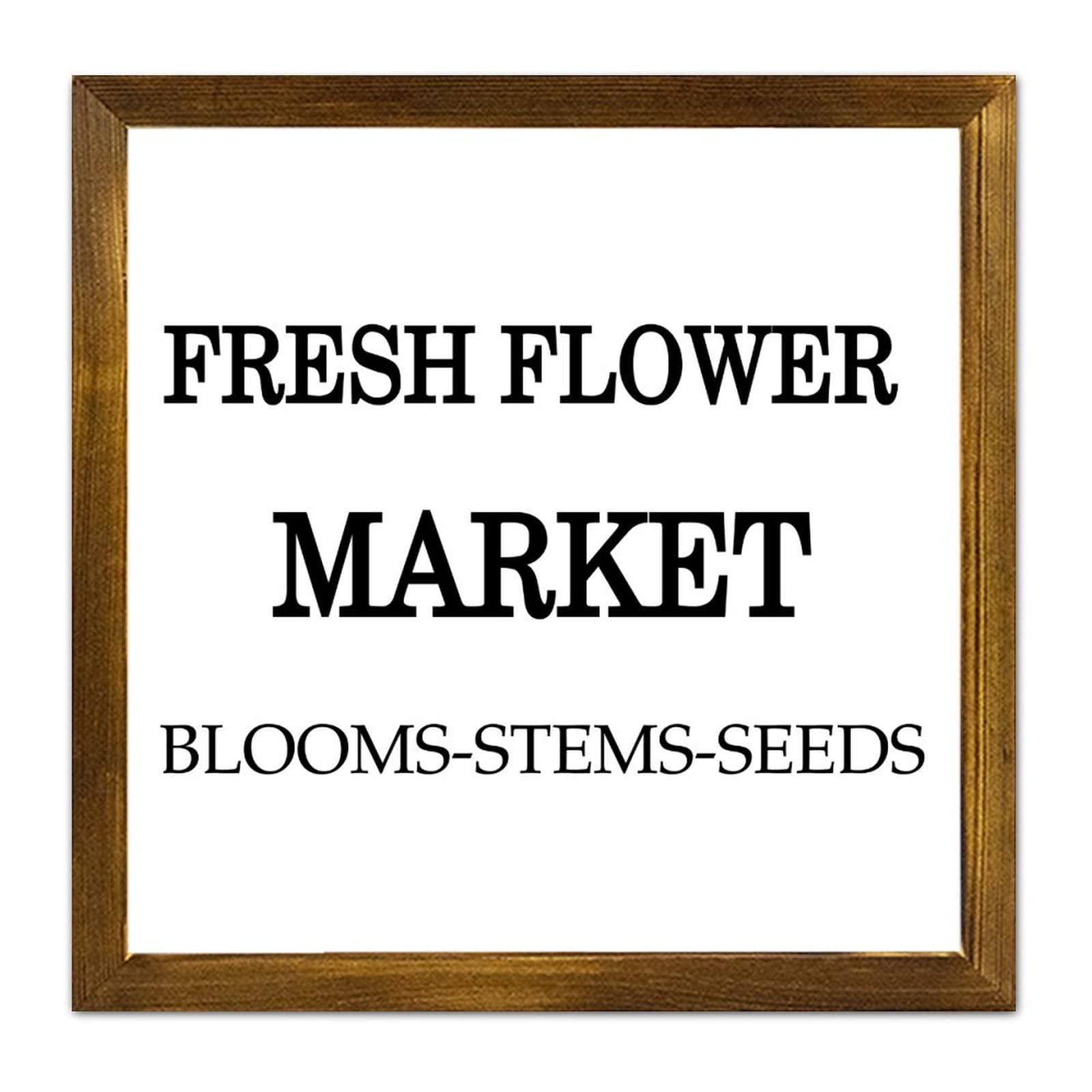 Plaque en bois chrétienne Fresh Flower Market, le cadeau de mariage idéal et durable