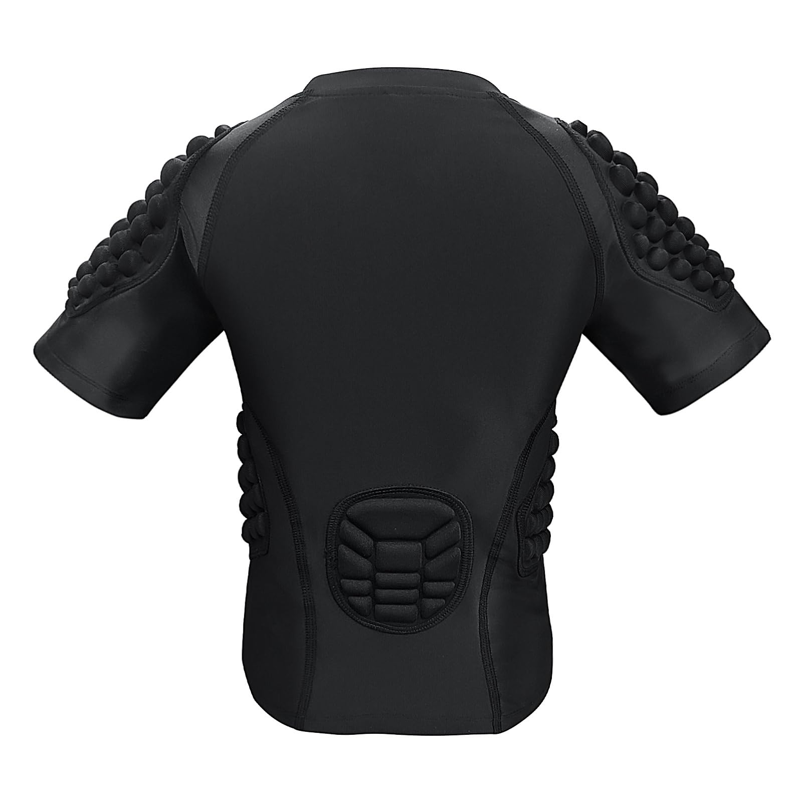 Topeter Football Padded Shirt for Youth, Kids Compression Rib Protector Shirts with Rib/Chest/Shoulder/Back Pads