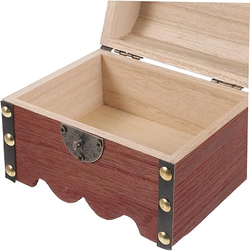Miniatura 3 de Uonlytech 3 unidades de caja de dinero con cerradura de alcancía para niñas, alcancía para hucha de madera, caja de pecho retro, alcancía para el
