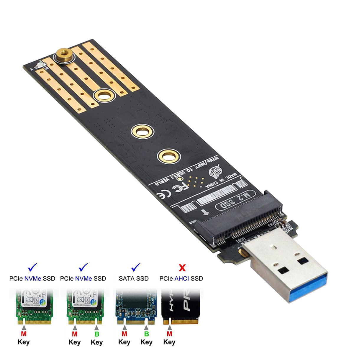USB 3.0 do NVME M-Key M.2 NGFF SATA SSD zewnętrzny PCBA Case Conveter Adapter RTL9210B Chipset