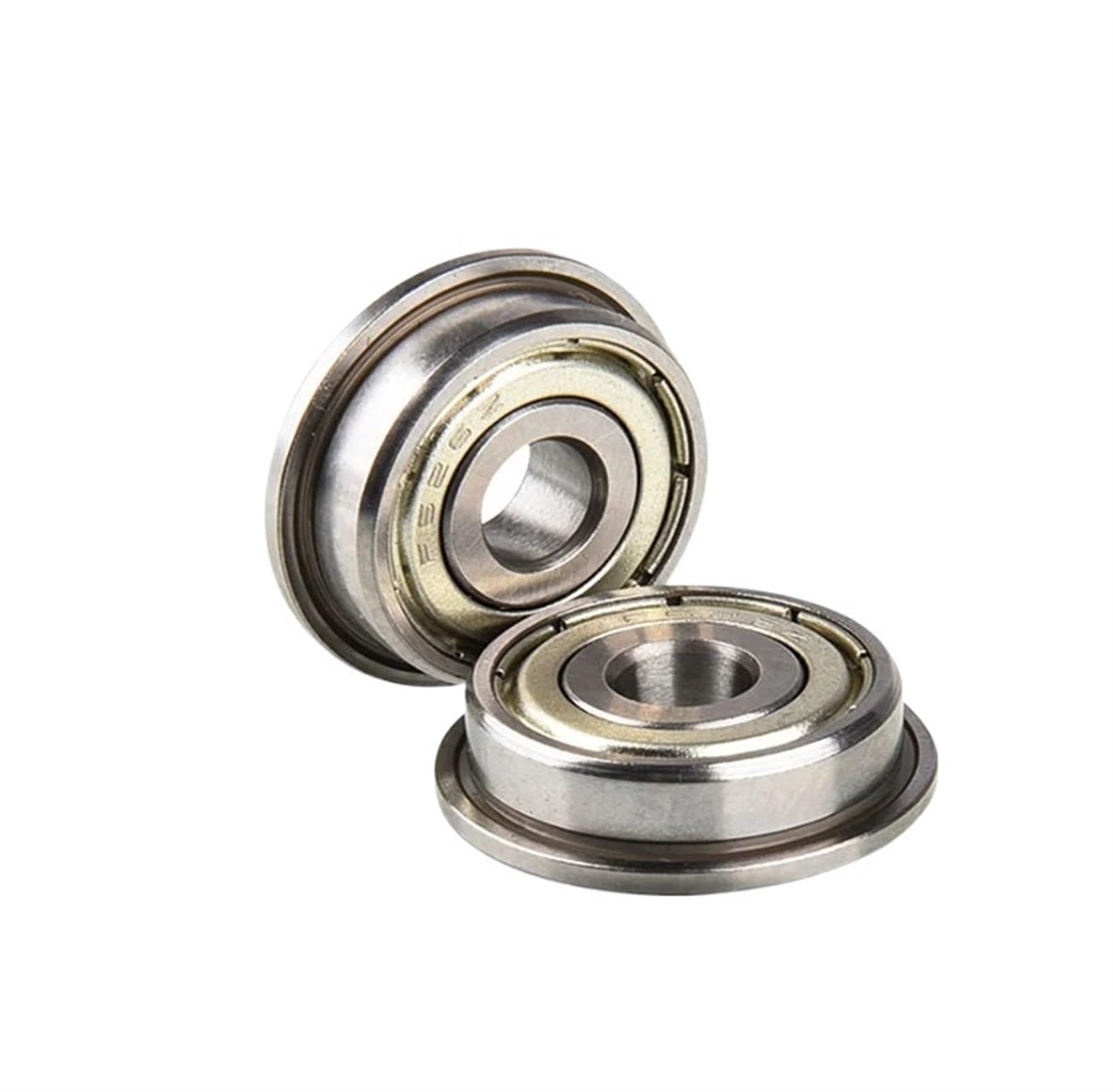 VSPPJYFG Bimetal Seal Shield Micro deep Groove Bearing 1pcs Flange Bearing with Flange F6000 6001 6002 6003 6004 6005 6006ZZ(F6004-ZZ 20x42x12mm)