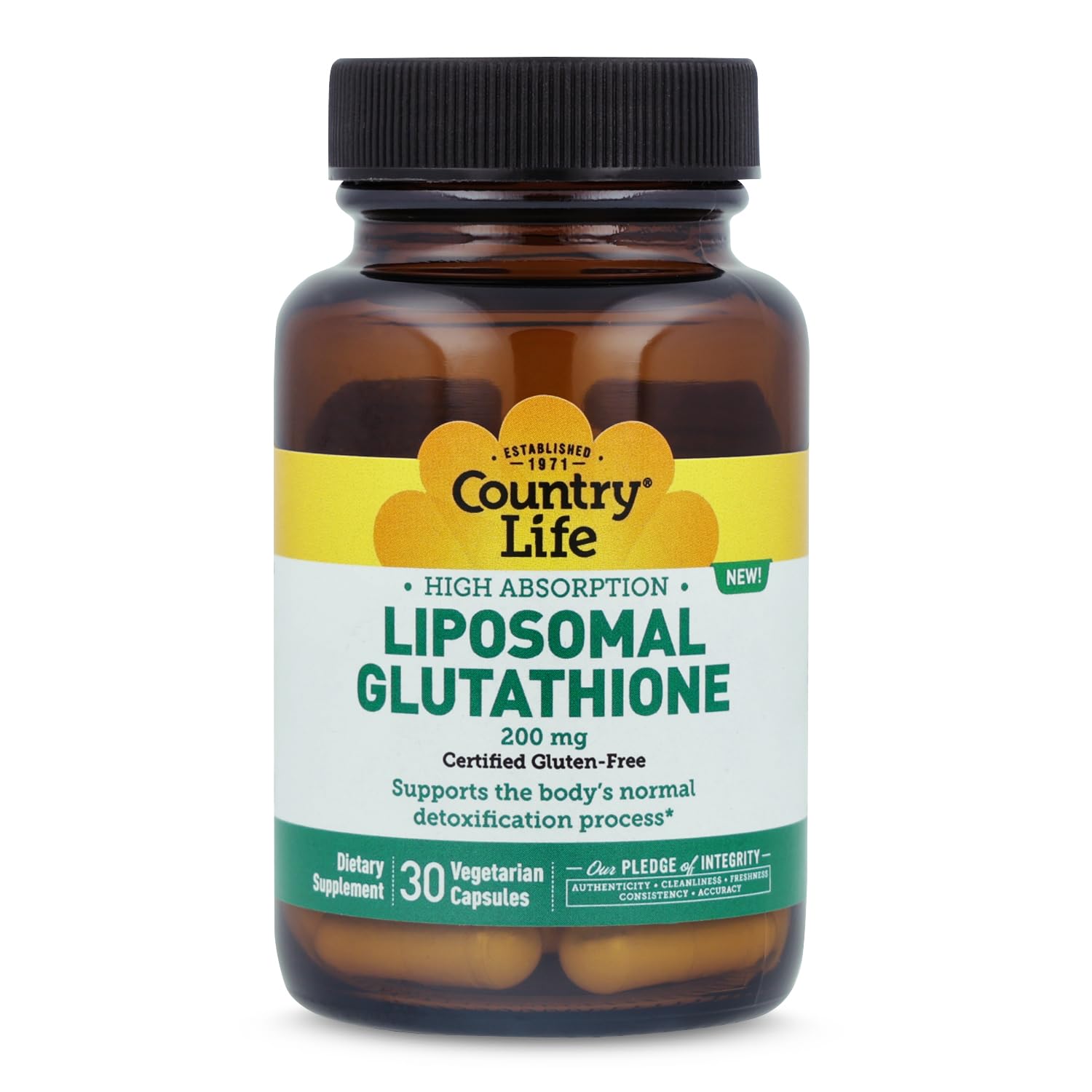 Country Life Liposomal Glutathione Supplement 200mg, 30 Capsules