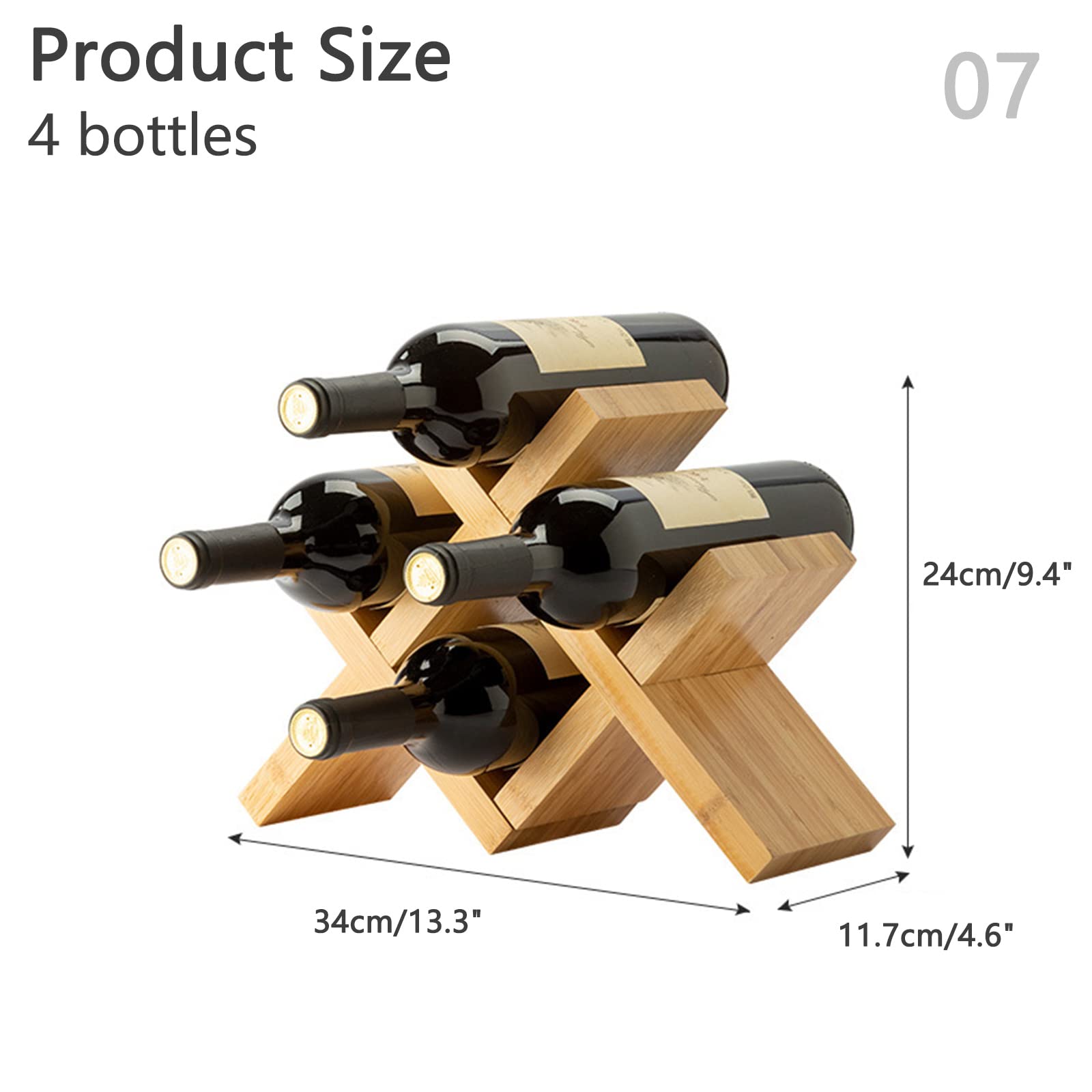 Amazon｜ワインラック、カウンタートップ竹木製ワインラック、マルチ