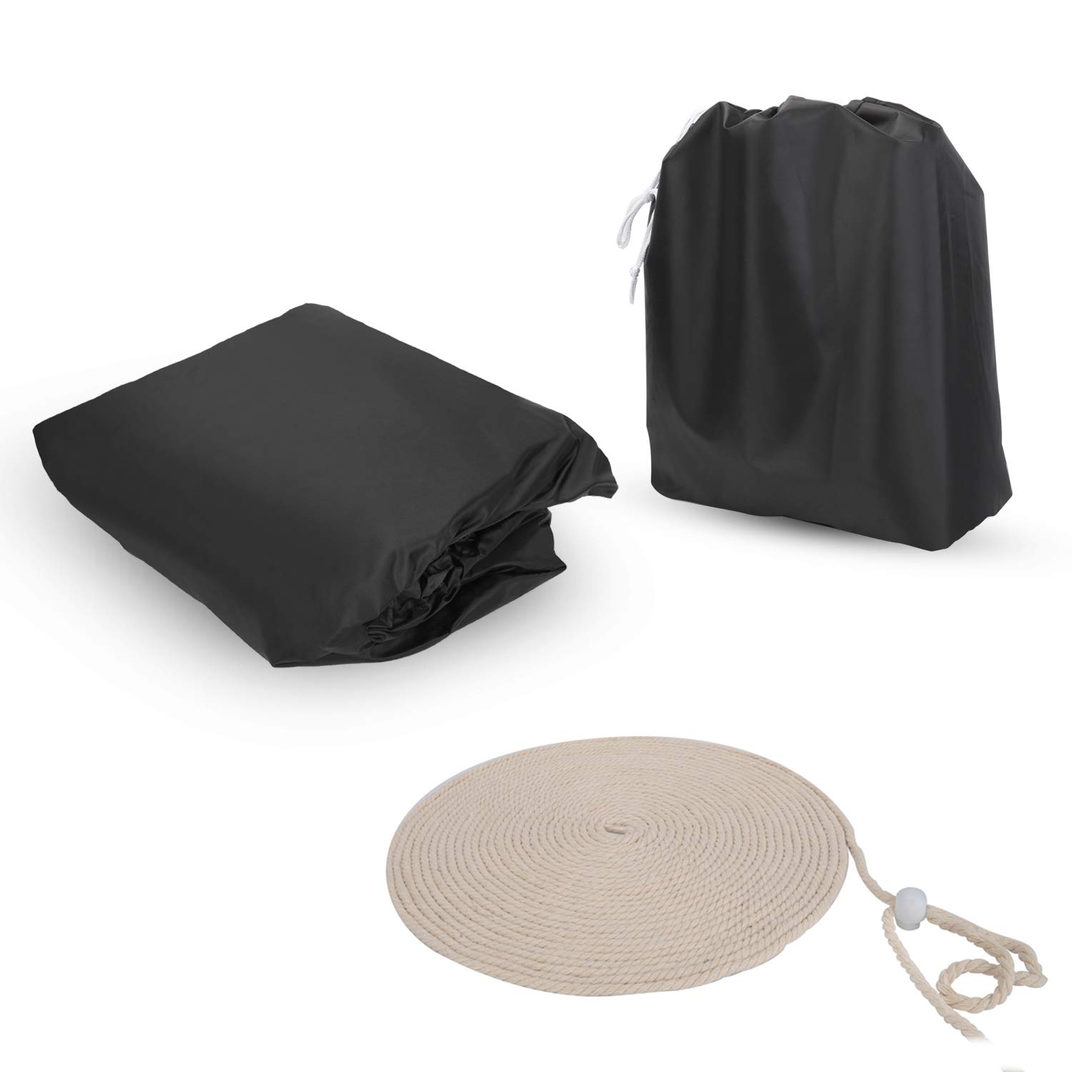 NEVERLAND Funda Barca, Funda para Barco Impermeable, Lona Barca Protección Solar, 420D Oxford Cloth 4000PA Funda Protectora Barco,Casco en V, Tri-Hull Negro