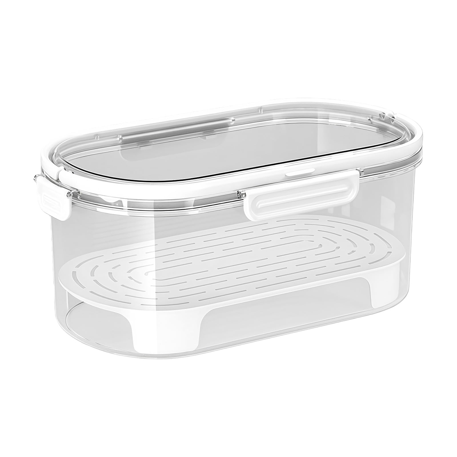 Tsophreniq Large Capacity Sealed Food Container with Handle for Outdoor Hiking Adjustable Divided Compartment Food Storage Organiser