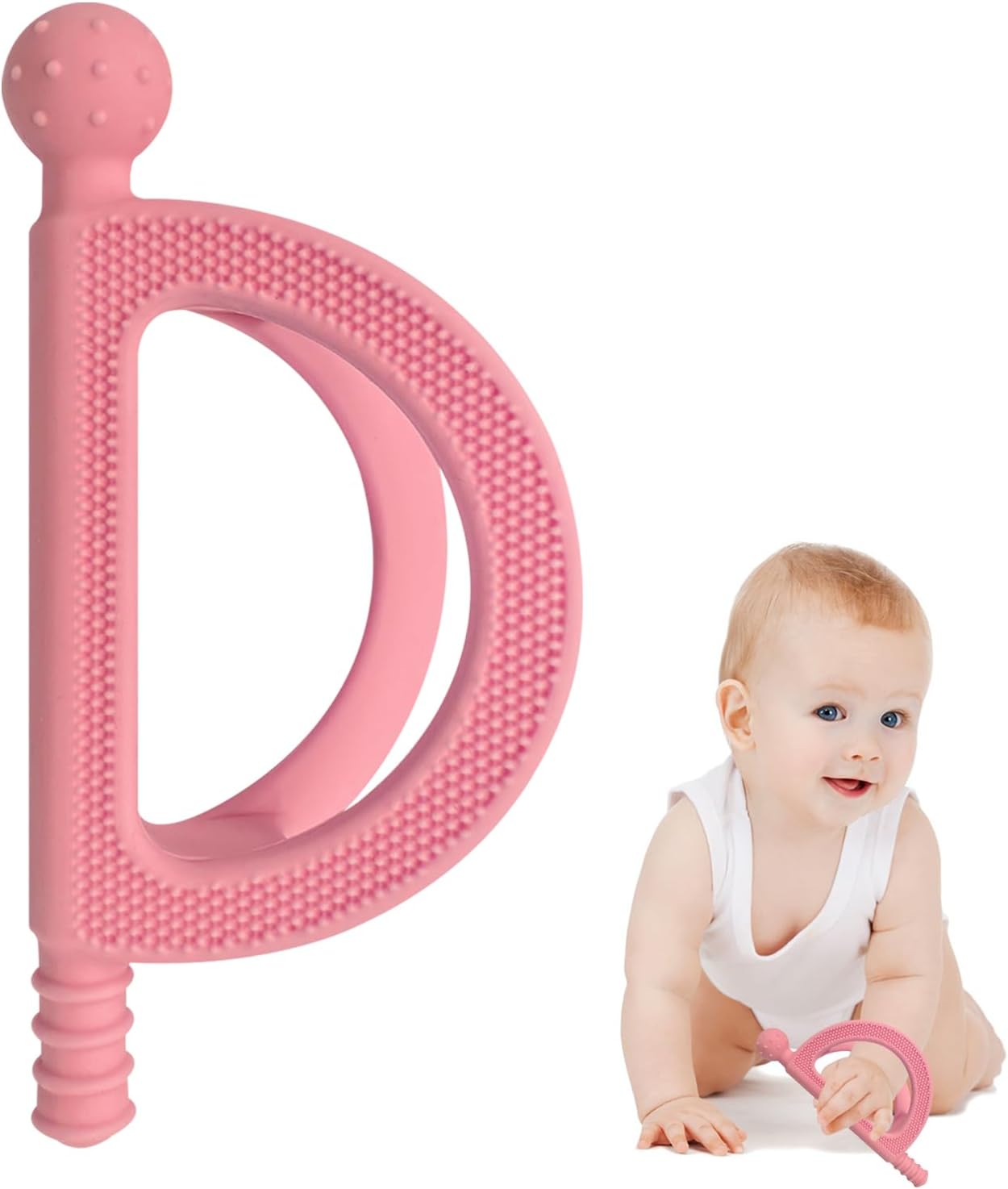 ROBBEAR Baby Teething Toy, Food Grade Silicone Teether for