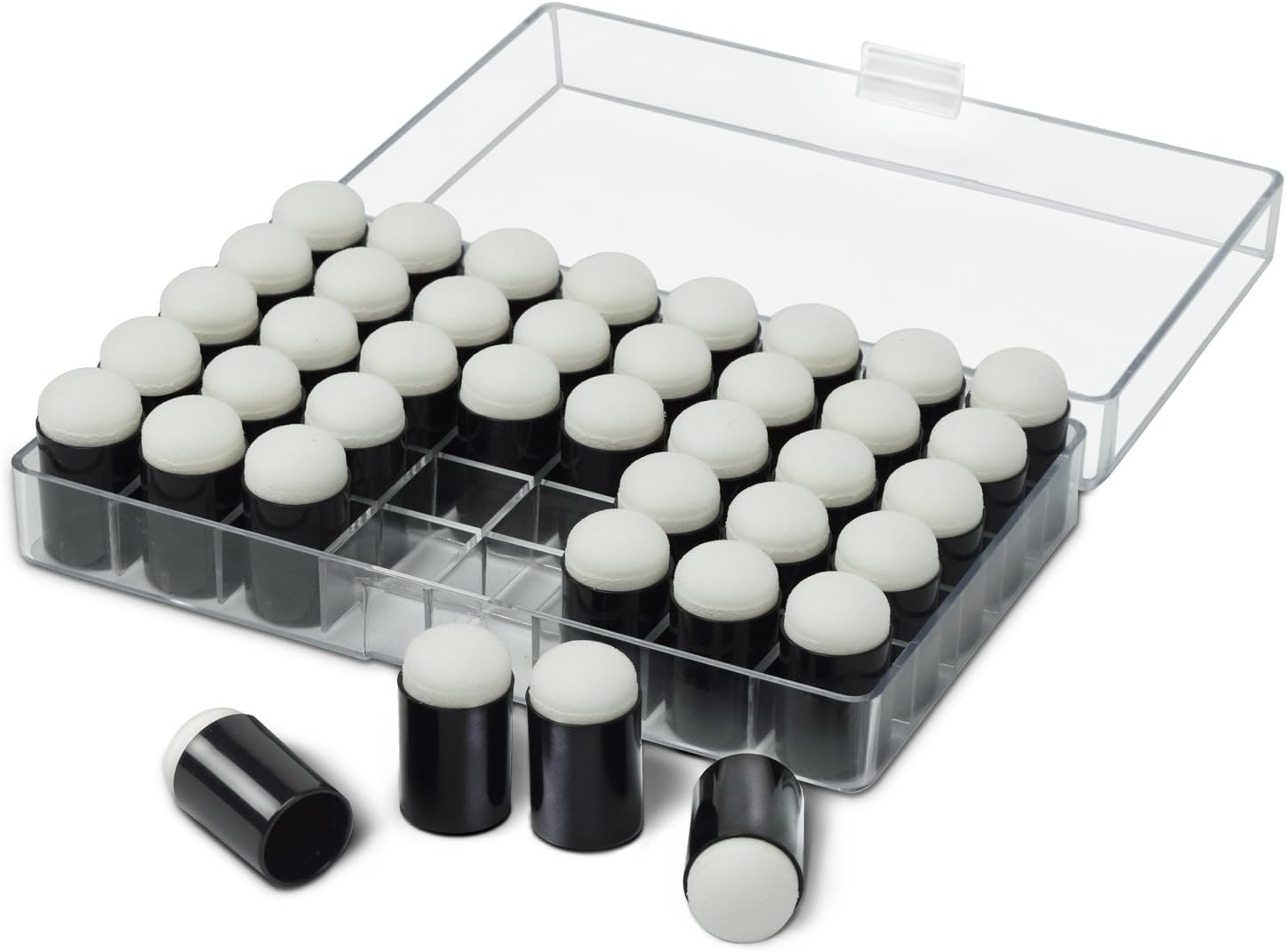40 Pack of Sponge Daubers for Stamping with Storage Box Case by JamieCraft