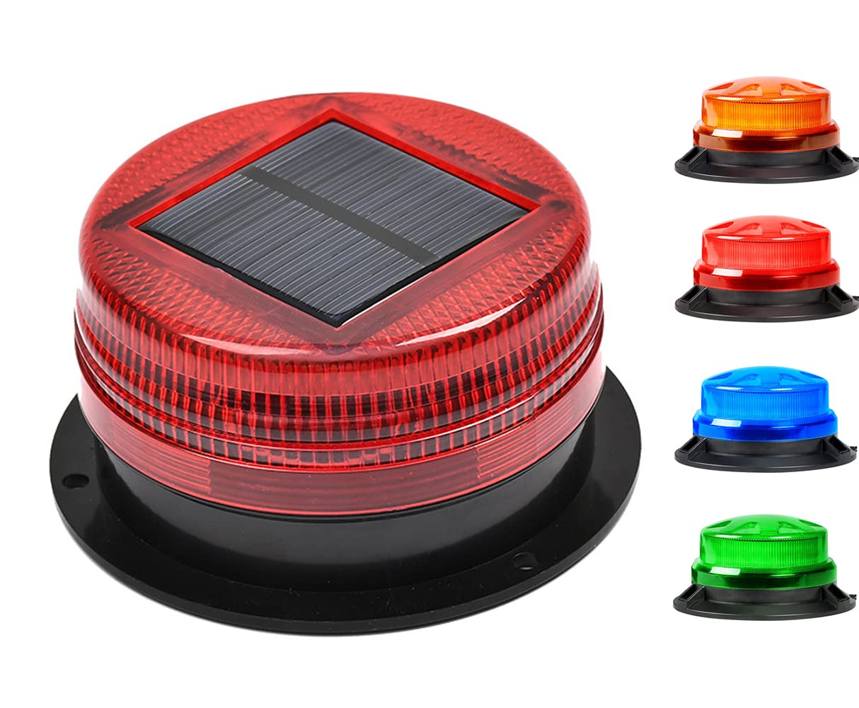 Luce Stroboscopica Solare A LED Con Base Magnetica – Avvertimento Ricaricabile Per Trattori E Carrelli Elevatori