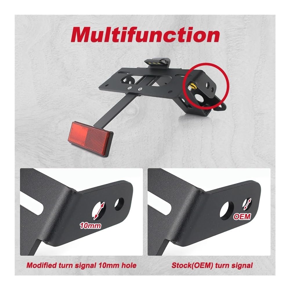 Kit Eliminador Trasero De Motocicleta Soporte para Matrícula RSV4 1100 Tuono V4 1100/para Aprilia