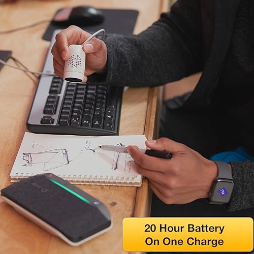 Miniatura 5 de Paquete GTW con altavoz Bluetooth Poly SYNC 20+ USB-C con dongle y cargador - Para transmisión de vozvideo, aprendizaje a distancia, trabajo remoto,