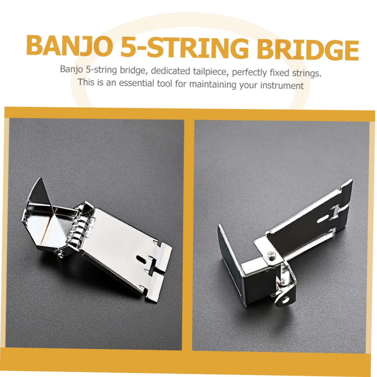 ibasenice 4stücke Saiten-banjo-saitenhalter Aus Metall Hochwertiger Langlebiger Chrom-banjo-bauteil-ersatz Mit Einfachem Einbau Lösung Für Musiker