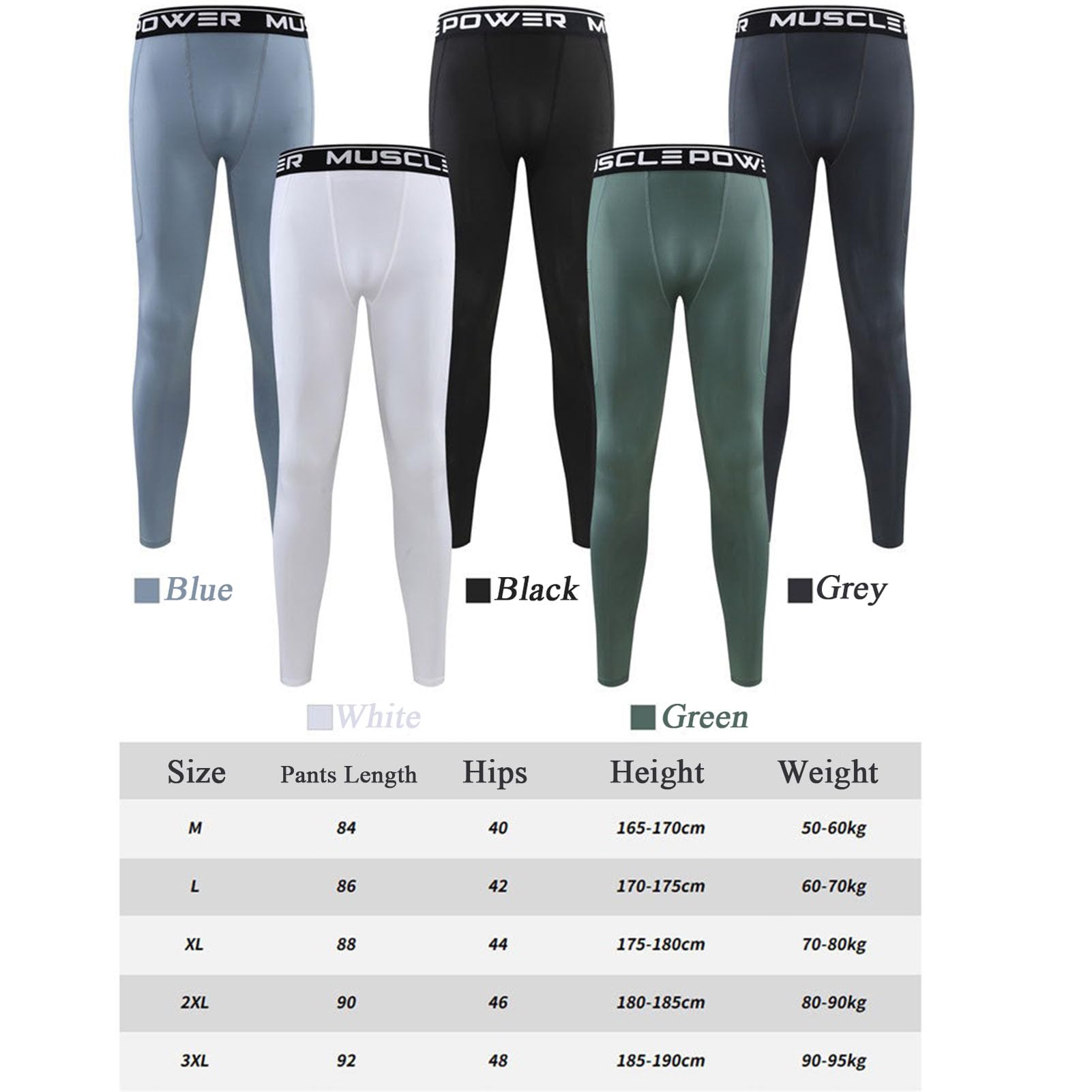 Pantalons De Compression pour Hommes, Leggings Cool Dry, Collants Fonctionnels Respirants, Pantalons De Sport, Collants De Course à Pied avec Poches