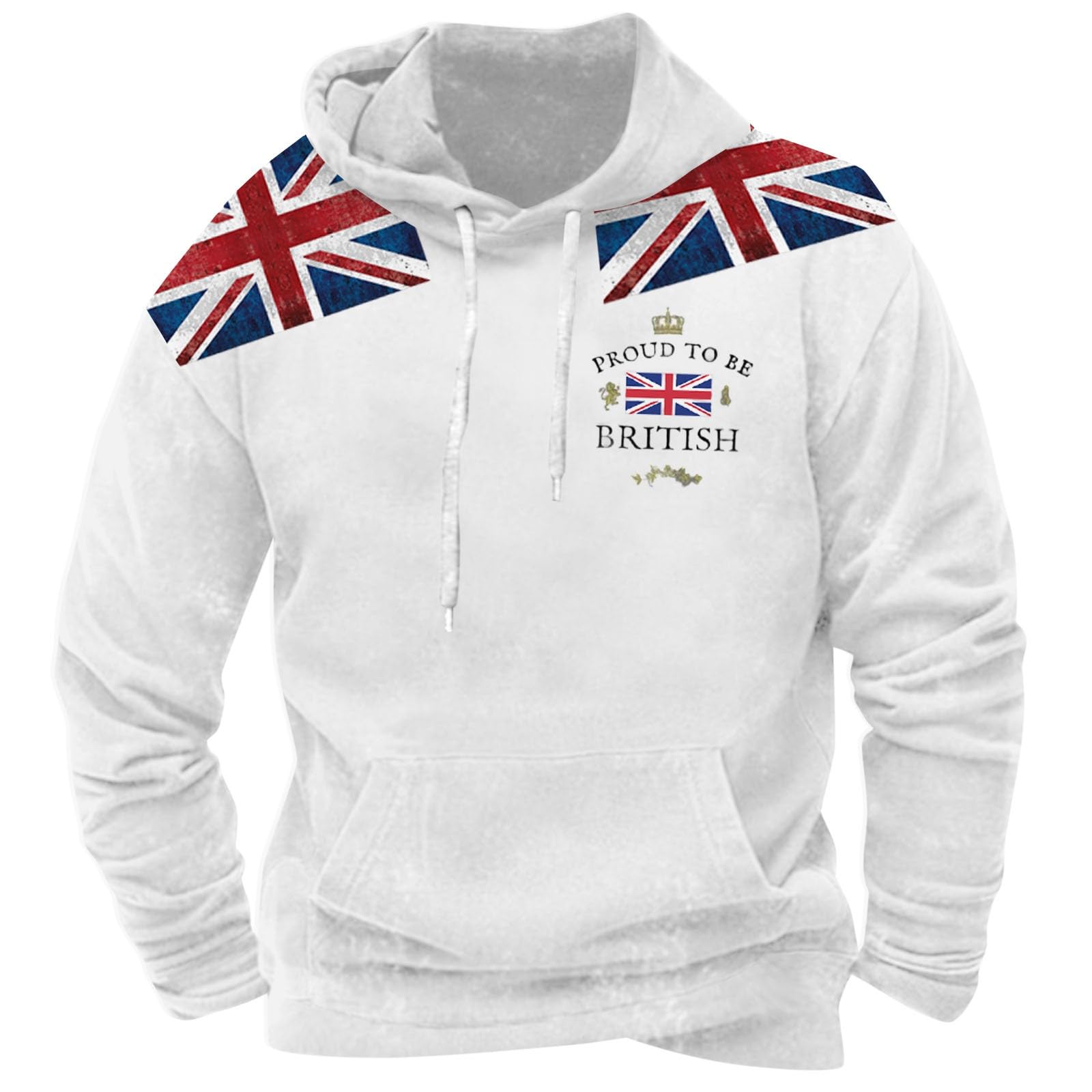 Générique Set di felpa con cappuccio e pantaloni casual comodi, per uomini europei britannici