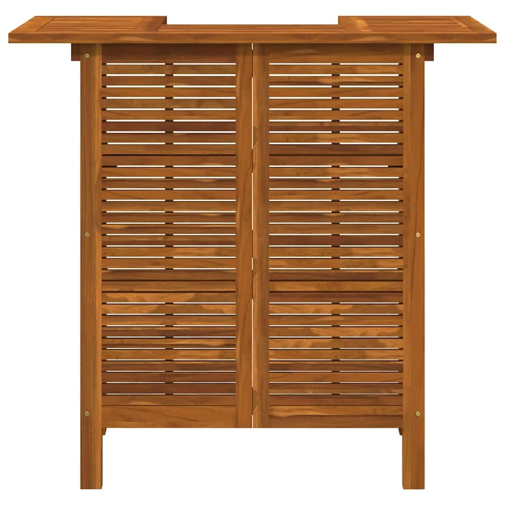 vidaXL Acacia Mesa Alta Bar Estantes Madera Mueble Bebidas Barra Jardín Casa