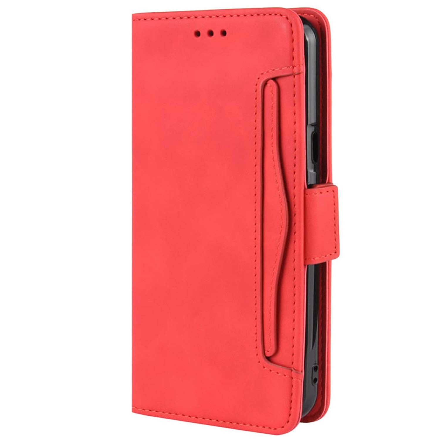 Handyhülle Für LG Q60 / K50 – Leder Flip Case Mit Kartenfächern, Magnetverschluss & Standfunktion, Blau