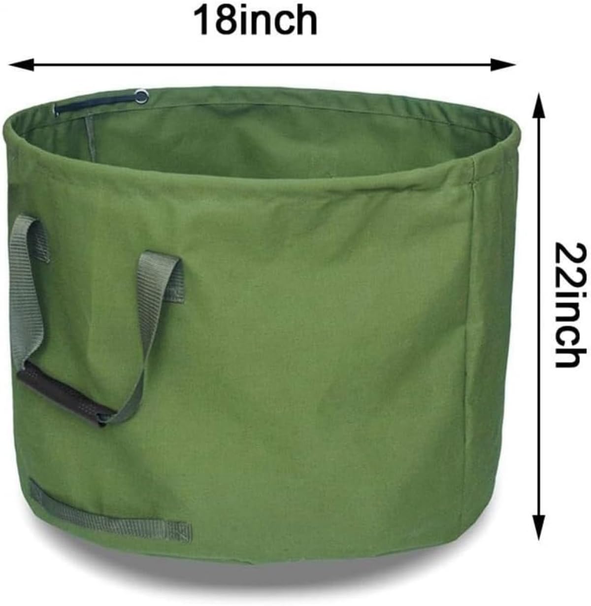 Bolsas de Basura de jardín, 42L Verde Impermeable Resistente Basura Sacos con Asas, Bolsas de Hierba de Hoja Plegable Reutilizable, para Recoger residuos de jardinería